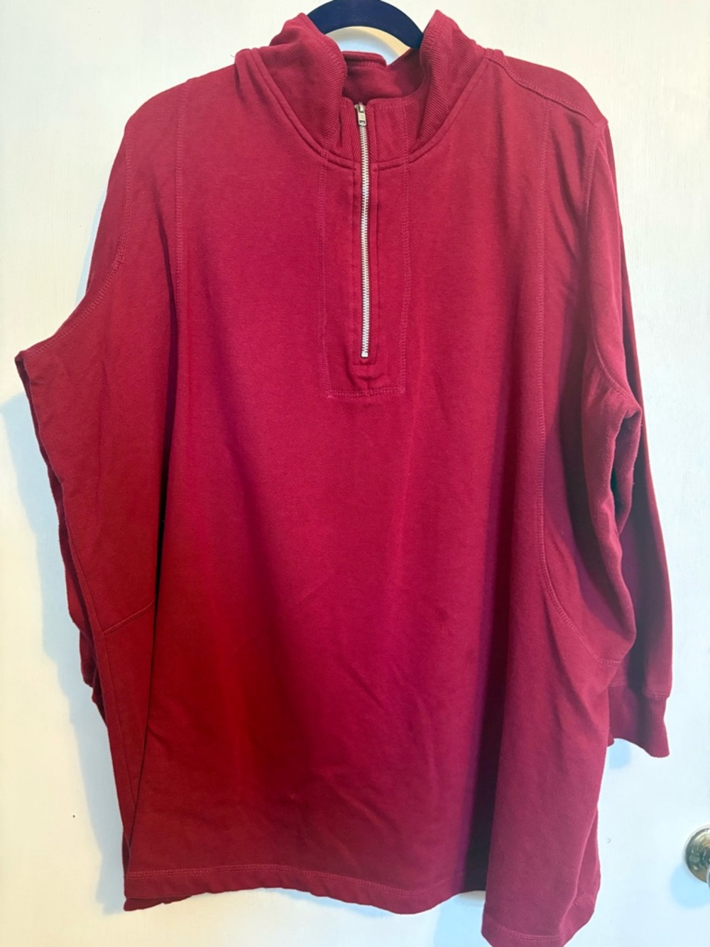 Like NEW Woman Within Red Half-Zip Pullover Sweater AND Sweatpants
